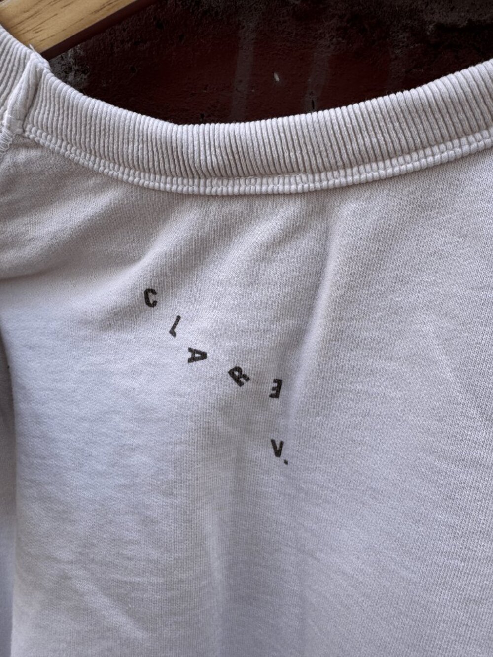 Clare V. Oui Long Sleeve Sweatshirt Crewneck Top XS Pullover - Picture 5 of 5